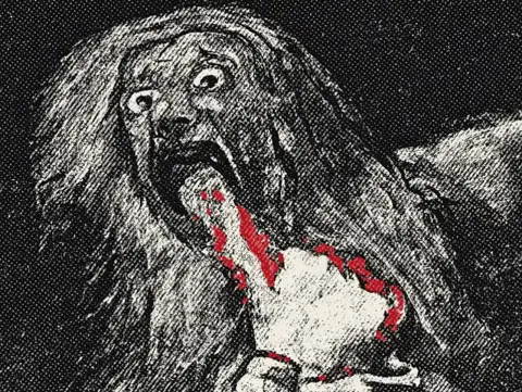 antiPost icon, after Goya's Saturn
